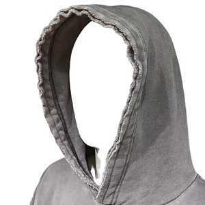 เสื้อมีฮู้ดแบบสวมหัวสำหรับผู้ชายเสื้อสเวตเชิ้ตผ้าฟรอคเตอร์ผ้าคอตตอนผ้าเปียกแนววินเทจผ้า100% มีปัญหาปักลาย - Product Image 2