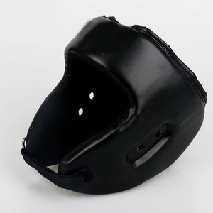 Protège-tête de boxe en cuir véritable de haute qualité MMA protecteur de tête d'entraînement Taekwondo protège-tête - Product Image 4