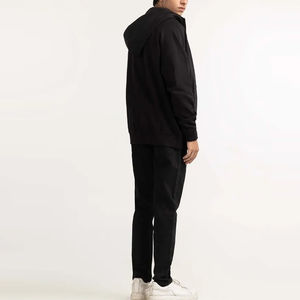 Vente en gros de sweat-shirts à capuche en polaire de polyester avec logo personnalisé, style basique en coton mélangé, vêtements de rue tendance, sweat-shirts à capuche zippés pour hommes - Product Image 2