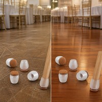 Patins en feutre de silicone anti-rayures pour pieds de chaise et inserts pour pieds de table pour événements