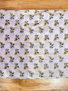 Tela de algodón estampada a mano Sanganeri NBPF007 tela hecha a mano de madera Natural con estampado de bloque indio - Product Image 3