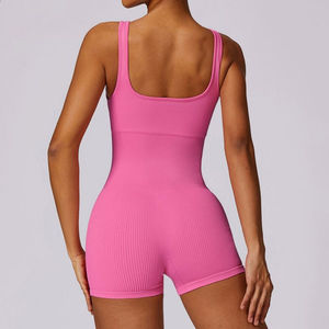 Combinaison sexy sans manches pour femme avec contrôle du ventre, matière en lycra sans couture - Vêtements de sport de haute qualité - Product Image 6
