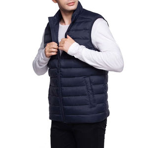 MOVA TEXTILES Gilet bouffant coupe-vent sans manches pour hommes Bonne qualité 100% Polyester Coton Toile Rembourrage Veste coupe-vent - Product Image 2