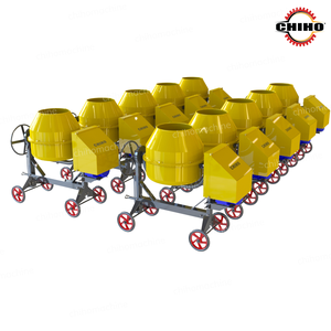 เครื่องผสมคอนกรีต CHIHO สีแดง ขนาด 250 ลิตร ใช้เครื่องยนต์เบนซินและไฟฟ้า กำลังผสม 1.5-2.2 กิโลวัตต์ ความเร็ว 20-30 รอบต่อนาที - Product Image 4
