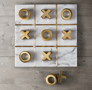 หินอ่อนสีดำ Tic Tac Toe ของขวัญที่สมบูรณ์แบบสำหรับวันเกิด Tic Tac Toe เกมในร่มสำหรับเด็กและเกมกระดานครอบครัวที่มีคุณภาพสูง - Product Image 3