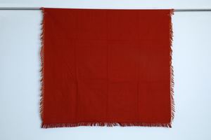 Elegante 100% algodón rojo sofá tiro doble Color flecos patrón tejido de alta calidad suave tamaño personalizado para el hogar Hotel Oficina viaje - Product Image 2