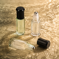 Flacon roll-on en verre anti-fuite : Flacon roll-on en verre rose unique pour huiles essentielles et parfums, offre OBM