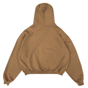 100% algodón francés Terry heavyweight sudaderas con capucha de alta calidad de gran tamaño gota hombro recortado cremallera completa Sudadera con capucha personalizada - Product Image 2