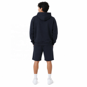 Sweat-shirts épais en coton pour hommes, sweats à capuche zippés à épaules tombantes et ensemble de survêtement court unisexe pour le sport, le fitness et le jogging B2B USA - Product Image 3