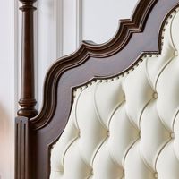 Cama Queen de Plataforma de Lujo, Acabado a Mano en Madera de Teca Sólida, Diseño Clásico de 2 Postes, Diseño Moderno, Ecológica, Duradera y Elegante