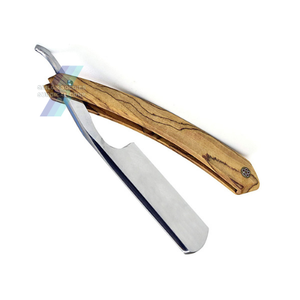 La mejor calidad personalizada de acero inoxidable Barber corte recto salón Barbero hoja de afeitar salón maquinilla de afeitar para Barbero con mango de madera - Product Image 4