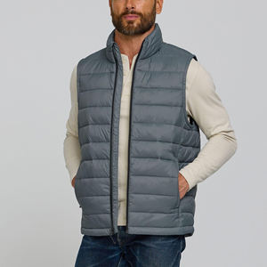 Gilet matelassé sans manches d'hiver de haute qualité, logo personnalisé, bulle, respirant, écologique, polyester, nouveau design, gilet pour homme - Product Image 3
