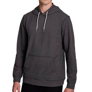 Pull-over à capuche classique pour hommes, veste à glissière en coton respirant, confort toute la journée, techniques de teinture unie en polaire d'hiver, OEM personnalisé - Product Image 4