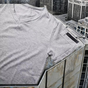 Camisetas de Manga Corta con Cuello en V para Hombre, al por Mayor, de Alta Calidad, Impresión Personalizada, Transpirables, 100% Algodón, Ecológicas, Casuales - Product Image 1