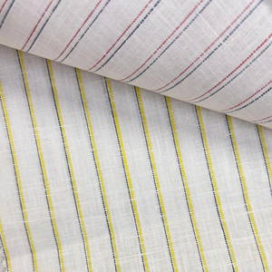 58% lin finition coton rayure chemise tissu uni tissé fil teint qualité d'exportation pour garçons chemises Costumes fabrication - Product Image 1