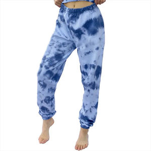 OEM al por mayor de las señoras Fitness Crop Top Sudadera con capucha Joggers Deportes Chándales Set Tie Dye Design Private Logo Plus Size Eco-Friendly - Product Image 5