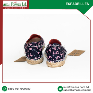 Alpargata plana de cuero sin cordones, zapatos informales de verano, lona transpirable ligera, logotipo personalizado, suela de goma a la moda - Product Image 2