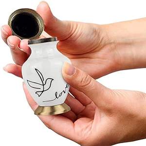 Cremation Urn Velvet <b>Box</b> Style Adult <b>Pet</b> Brass and Funeral <b>Box</b> Keepsake Urns Casket Funerary Urn Ossuary Cinerary Human <b>Memorial</b> - Product Image 2