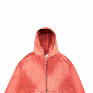 Sweat-shirt basique MOVATEXTILES, fabricant, haute qualité, 100% coton, 400g, délavé à l'acide, sweat-shirt délavé pour homme, fermeture éclair - Product Image 6