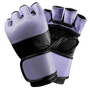 Fabrication demi-doigt personnalisé en cuir PU MMA Sanda poignées poinçonnage combat gants d'entraînement - Product Image 3