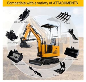 Miniexcavadora de orugas MMS de 1 tonelada, 13.5HP, a gasolina, con cucharón hidráulico, retroexcavadora compacta, stock en EE. UU., directo de fábrica - Product Image 2