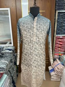 Función y ropa de Festival elegante Festival Kurta pijama conjunto para hombres étnico indio atuendo Premium hombres étnico Kurta pijama boda - Product Image 5