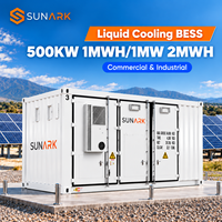 Sunark Konteynerli Sıvı Soğutmalı Batarya Enerji Depolama Sistemi 1MW 2MWh Şebeke Frekans Regülasyonu Kullanımı İçin