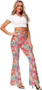 Respirant de haute qualité mode décontracté Slim Fit polaire Flare femmes coupe ample jambe large Flare coton pantalon femmes pantalon - Product Image 3