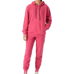 Hooded Women OEM Hat Pullover Knitted Casual <b>Hoodie</b> Woolen Women Cotton Polyester Sweat Pants Sweat Suits 2 Piece Tracksuits - Product Image 1