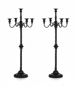 Modern Luxury Metal 5 Arms <b>Candelabra</b> Copper Antique Finished Floor <b>Candelabra</b> For Wedding Event Party Decorations - Product Image 4
