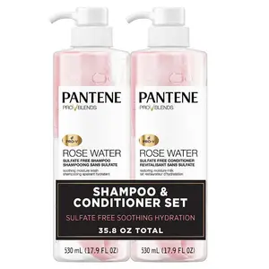 Pantene Rose Water Conditioner, Soothes, Replenishes Hydration, Safe for Color Treated Hair, Nutrient Infused with Vitamin B5