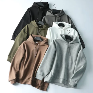 เสื้อฮู้ดผ้าคอตตอนแบบสวมเปิดไหล่สำหรับผู้หญิงเสื้อมีฮู้ดโอเวอร์ไซส์แบบเรียบออกแบบได้ตามต้องการ - Product Image 1