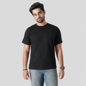 High Quality <b>Cool</b> 180 Grams Casual Knitted Cotton T-<b>Shirt</b> Wholesale Custom <b>Men's</b> with Pattern - Product Image 3