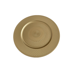 Assiette de présentation ronde en métal doré pour la décoration de table de mariage, vaisselle de qualité alimentaire, assiettes de présentation - Product Image 4