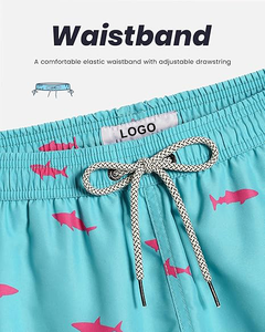 Bañadores divertidos para hombre con pantalones cortos de traje de baño estampados con forro de malla y secado rápido - Product Image 2