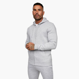 OEM personalizado de moda de los hombres con cremallera Sudadera con capucha 100% algodón cómodo Zip chaqueta con bordado Technics Capucha ajustable para el invierno - Product Image 1
