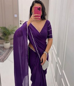 LANCEMENT DE NOUVELLES SAREES GEORGETTE HEAVY FOX AVEC CHEMISIER FANTAISIE - Product Image 5