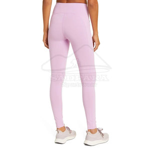 Femmes personnalisé taille moyenne bande élastique Gym entraînement Fitness solide motif Yoga Leggings conception respirante - Product Image 5