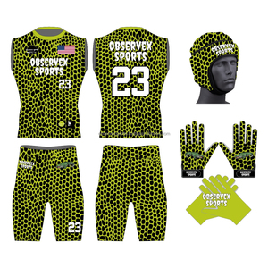 Uniformes Personalizados de Fútbol Americano 7v7, Sublimados, Transpirables, Antibacterianos, de Secado Rápido, Cómodos, Conjunto de Entrenamiento sin Mangas - Product Image 3