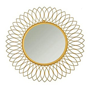 Espejo de pared personalizado con hojas redondeadas para el hogar, espejo de pared decorativo montado, espejo de pared de Metal para decoración del hogar - Product Image 5