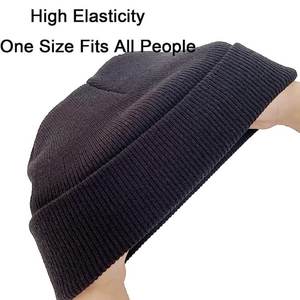 Gorro de punto de lana liso a precio barato al por mayor, gorro de invierno suave y elástico, diseño unisex - Product Image 3