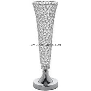 Centro de mesa de boda, decoración de flores de lujo, trompeta, la mejor calidad, mesa de latón de gran tamaño, jarrones de flores de lujo de la India - Product Image 3