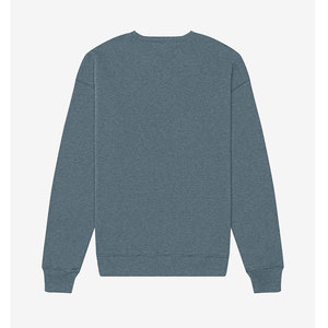 Sudadera de cuello redondo de invierno para hombre azul marino suéter de manga larga de algodón sudadera cálida de lana - Product Image 6