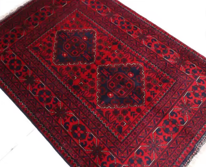 ผ้าขนสัตว์สีแดงทำด้วยมือถักนิตติ้งพร้อมตัวอย่างขนาด2x3ฟุตสำหรับห้องนั่งเล่นหรือห้องรับประทานอาหารห้องโถงห้องเด็ก - Product Image 2