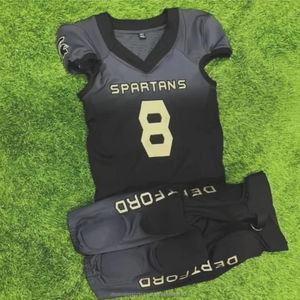 Custom Breathable Quick-Dry American <b>Football</b> Uniform Set (Jersey & Pants) with Personalized Team Name Logo & Numbers - Product Image 1