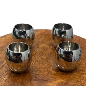 Venta al por mayor judía Menorah portavelas boda candelita redonda Metal vela taza conjunto - Product Image 3