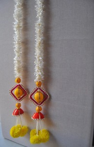 Lot de 2 Tentures Temple Décor Hindou Puja Cadeau Henné Fête Bollywood Fête Fleur Artificielle Diwali Décor Extérieur Tentures - Product Image 4