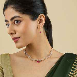 Zircon <b>Necklace</b> for Wedding Occasions-181207 - Product Image 1