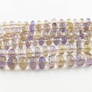 Cuentas de Ametrina de 6-7 mm, Forma Redonda, Lisas, para la Elaboración de Joyas, Cuentas de Ametrina Redondas, 20-22 Cuentas en un Hilo de 8 Pulgadas, Cuentas Hechas a Mano - Product Image 2