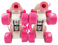 Patins à roulettes réglables pour enfants, double rangée, design quad, châssis en alliage d'aluminium durable, tous usages pour débutants, prêt pour l'été/l'hiver